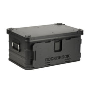 Rockbrook 50L waterproof outdoor camping storage box with foldable table for cooking and gear organization